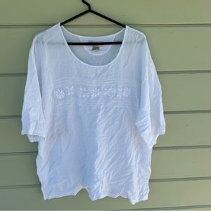 Mexican gauze cotton tunic top